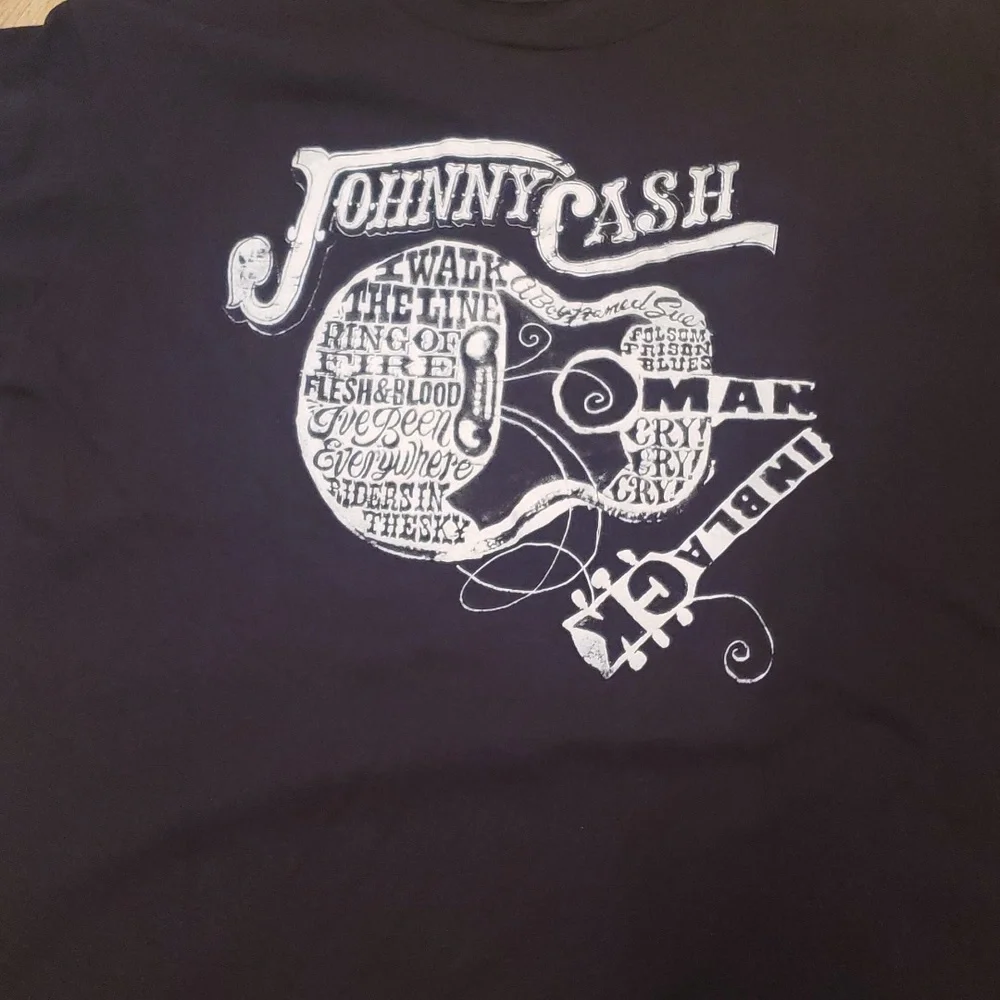 Johnny Cash Indie Sleeze, Grunge band tee - Picture 2 of 4